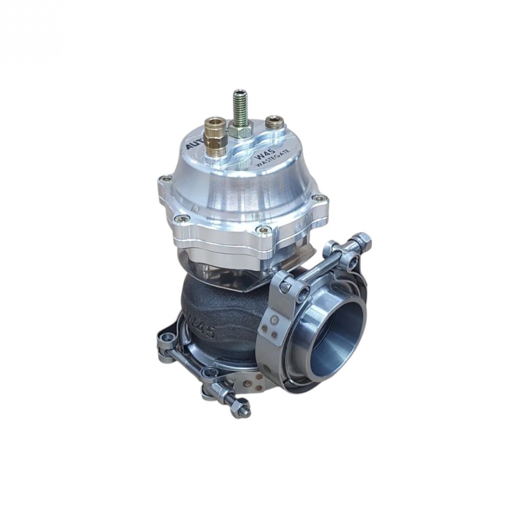 VALVULA DE ALÍVIO WASTEGATE W45 45MM - AUTO BOOST - PRATA
