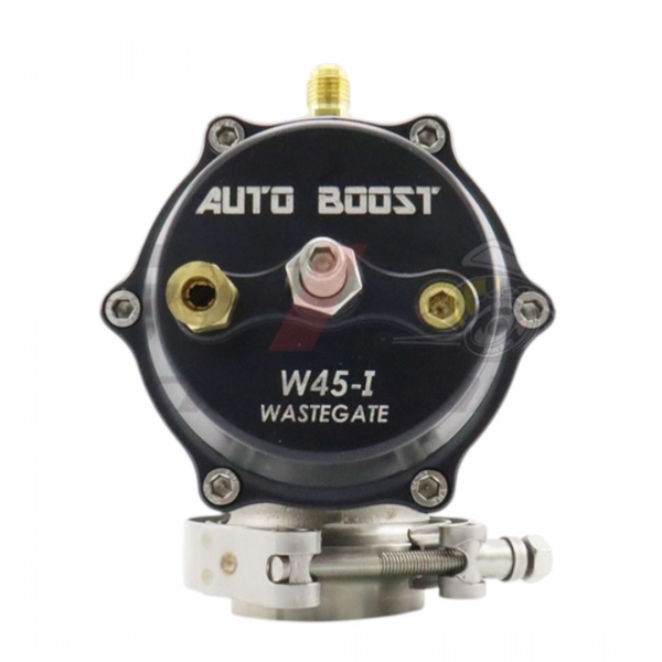 VALVULA DE ALÍVIO WASTEGATE W45I 45MM INOX - AUTO BOOST - PRETO