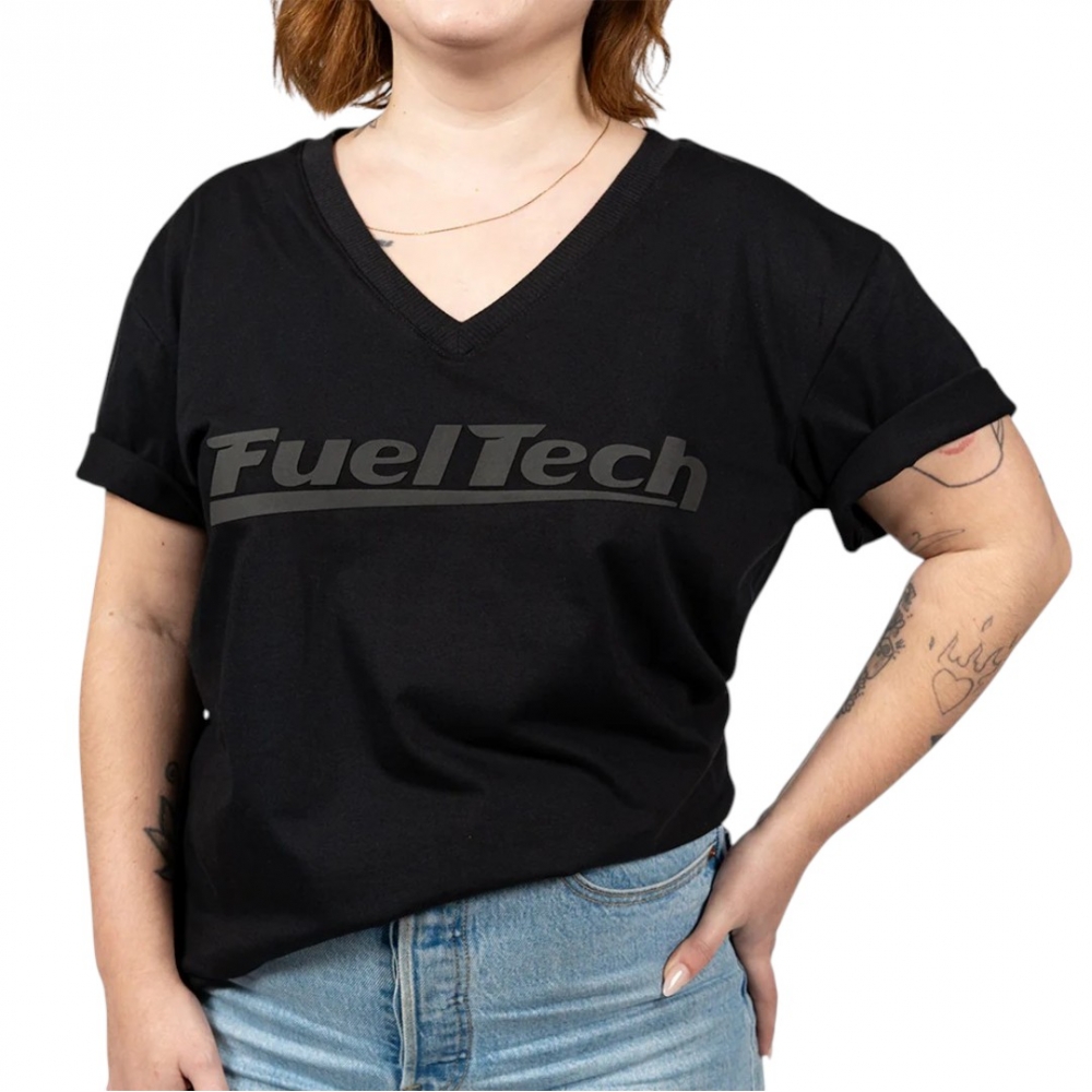 CAMISETA BABY LOOK PRETA CARBONO/ M