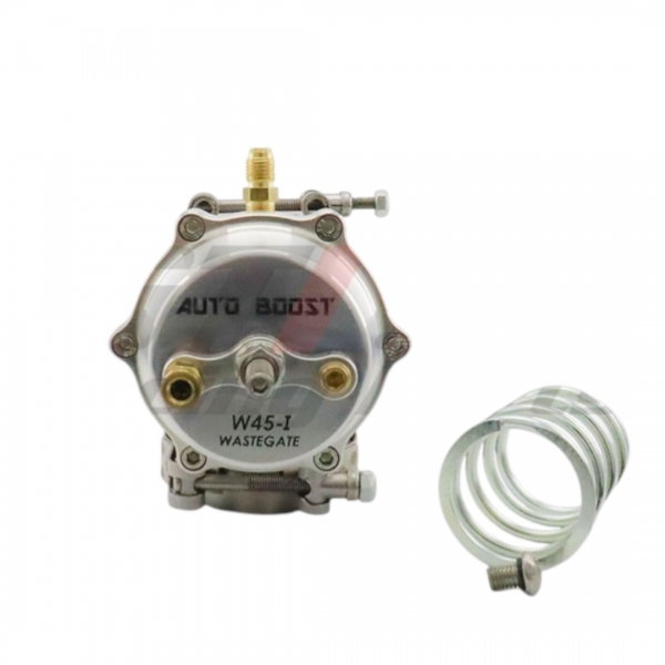 VALVULA DE ALÍVIO WASTEGATE W45I 45MM INOX - AUTO BOOST - PRATA