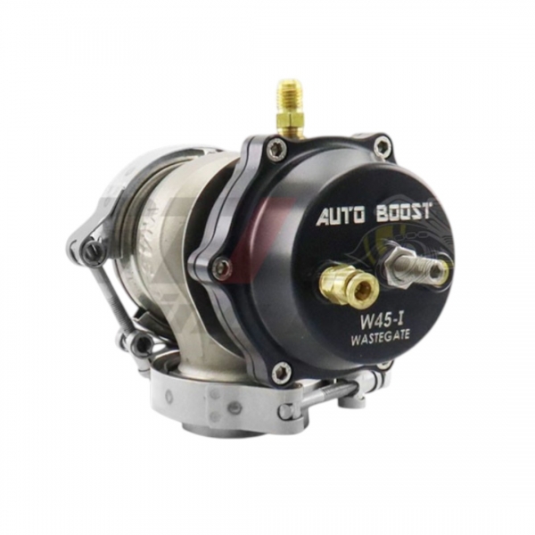 VALVULA DE ALÍVIO WASTEGATE W45I 45MM INOX - AUTO BOOST - PRETO