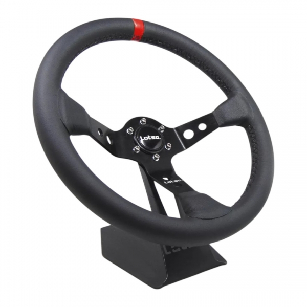VOLANTE DAKAR GRIPTECH PRETO TARJA VERMELHA - LOTSE