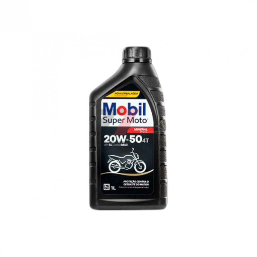 ÓLEO MOTOR 20W50 SUPER MOTO 4T MOBIL 1L