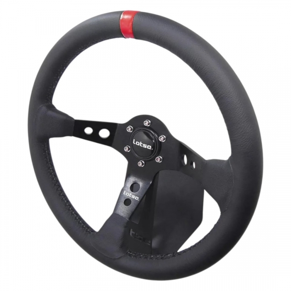 VOLANTE DAKAR GRIPTECH PRETO TARJA VERMELHA - LOTSE