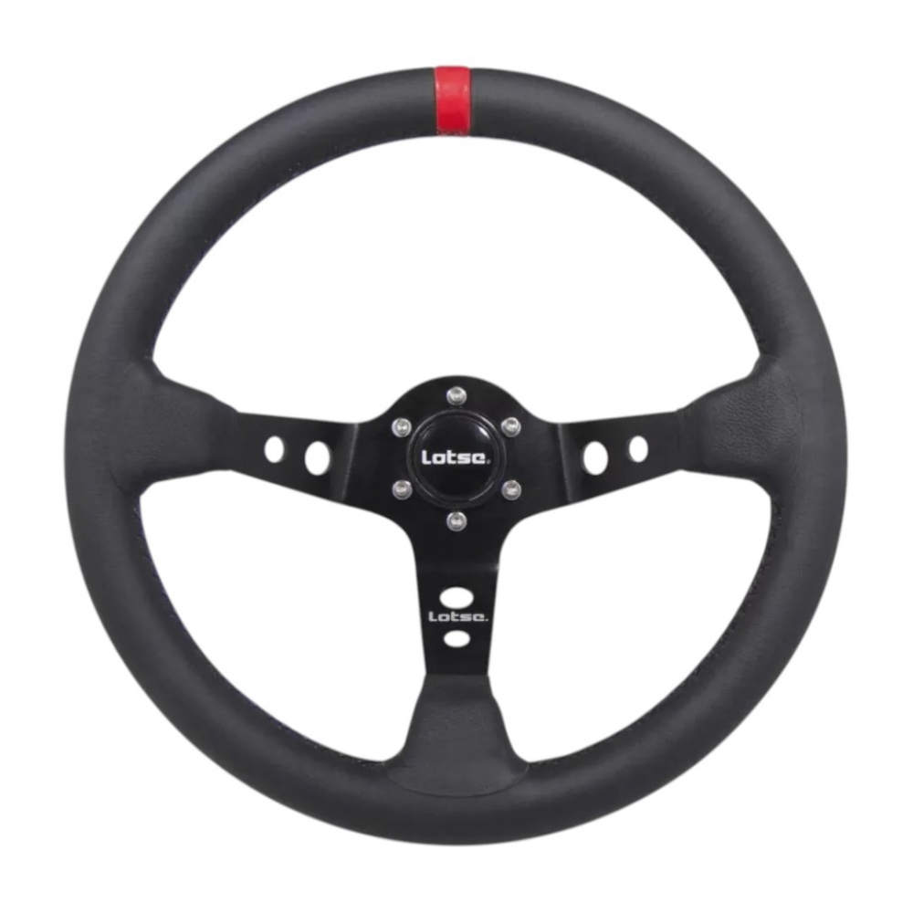 VOLANTE DAKAR GRIPTECH PRETO TARJA VERMELHA - LOTSE